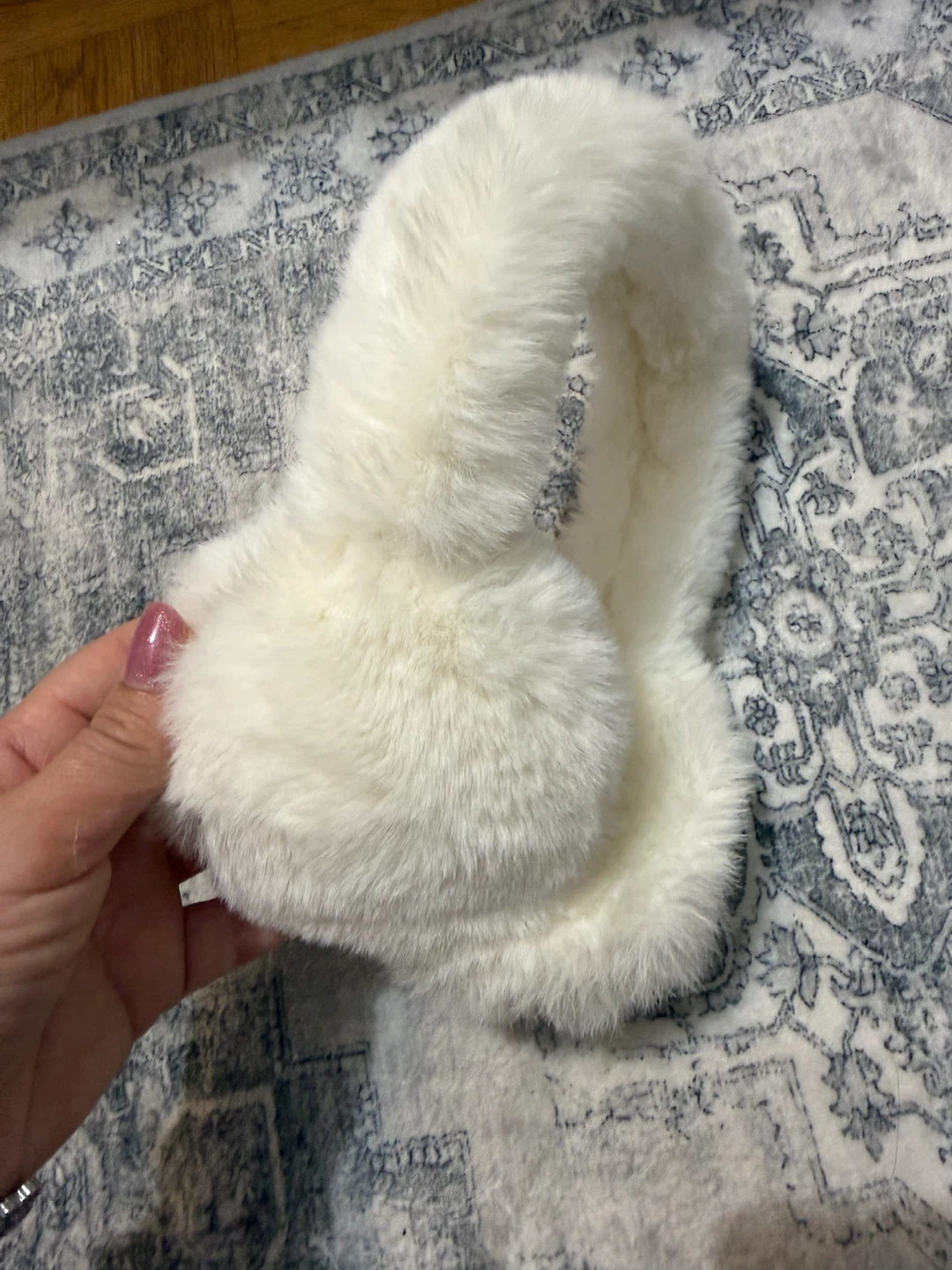 Aspen White Faux Fur Earmuffs - photo 2