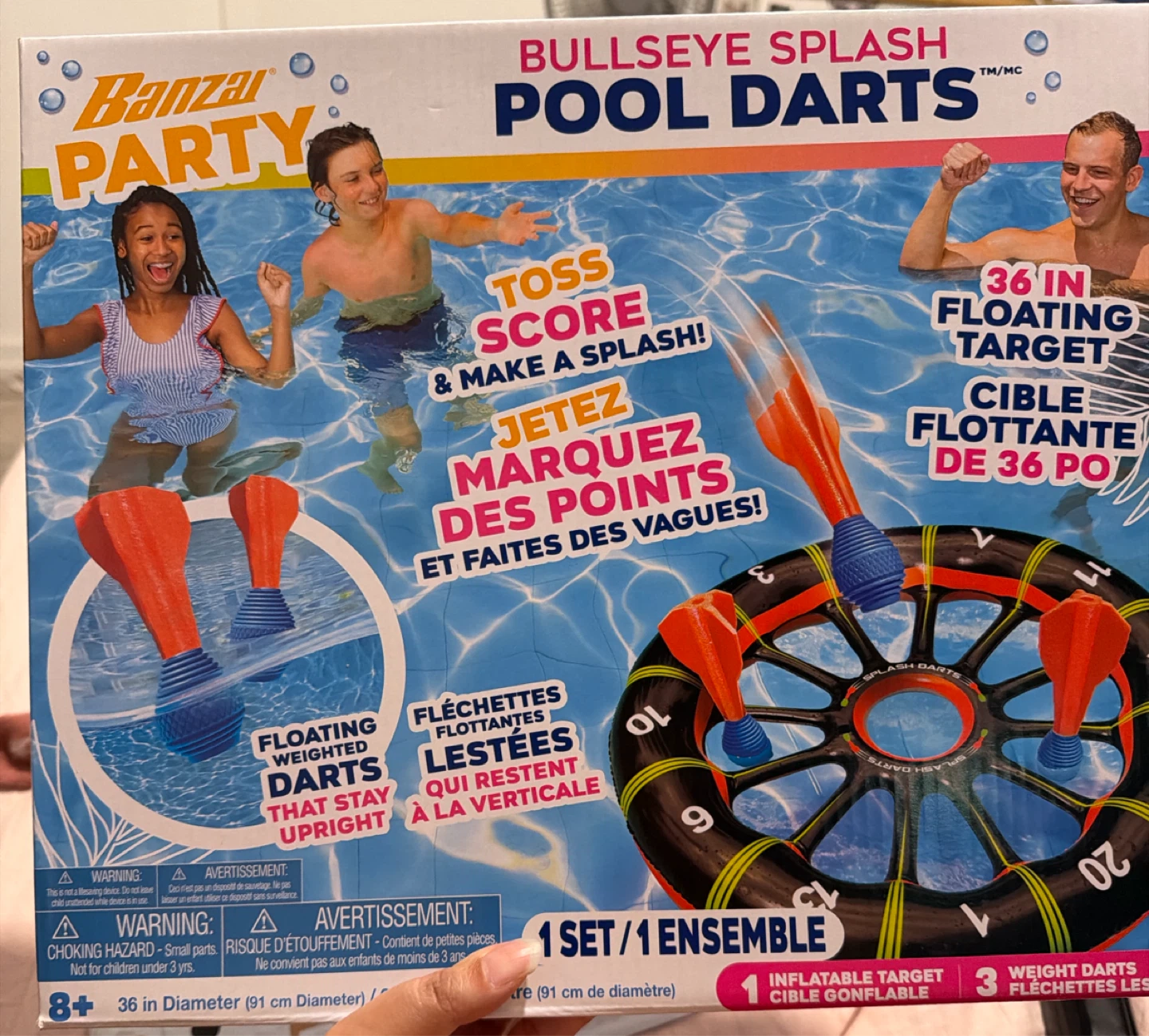 Banzai Party Bullseye Splash Pool Darts