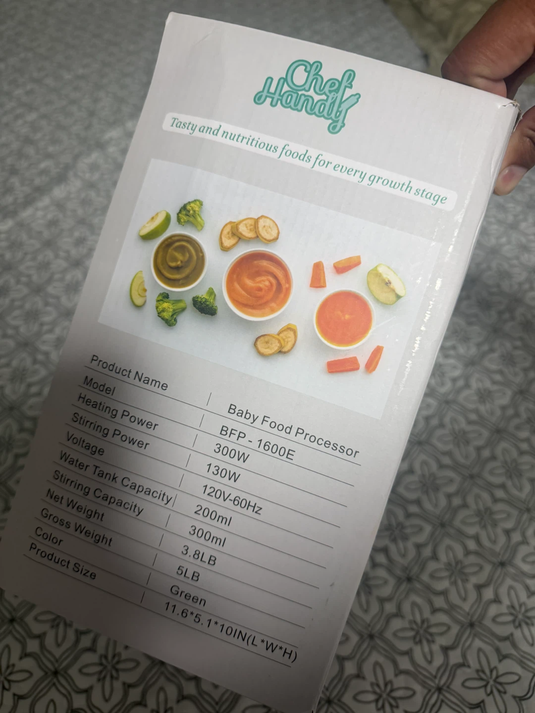 Chef Handy Baby Food Processor BFP-1600E - photo 2