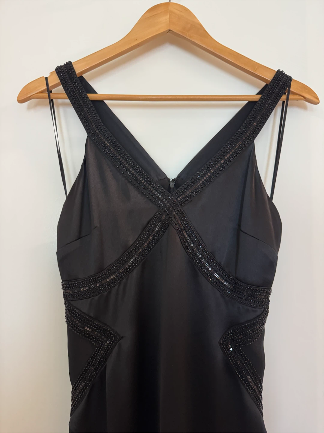 Precis Petite Black Beaded Maxi Formal Evening Gown – Size 8 - photo 2