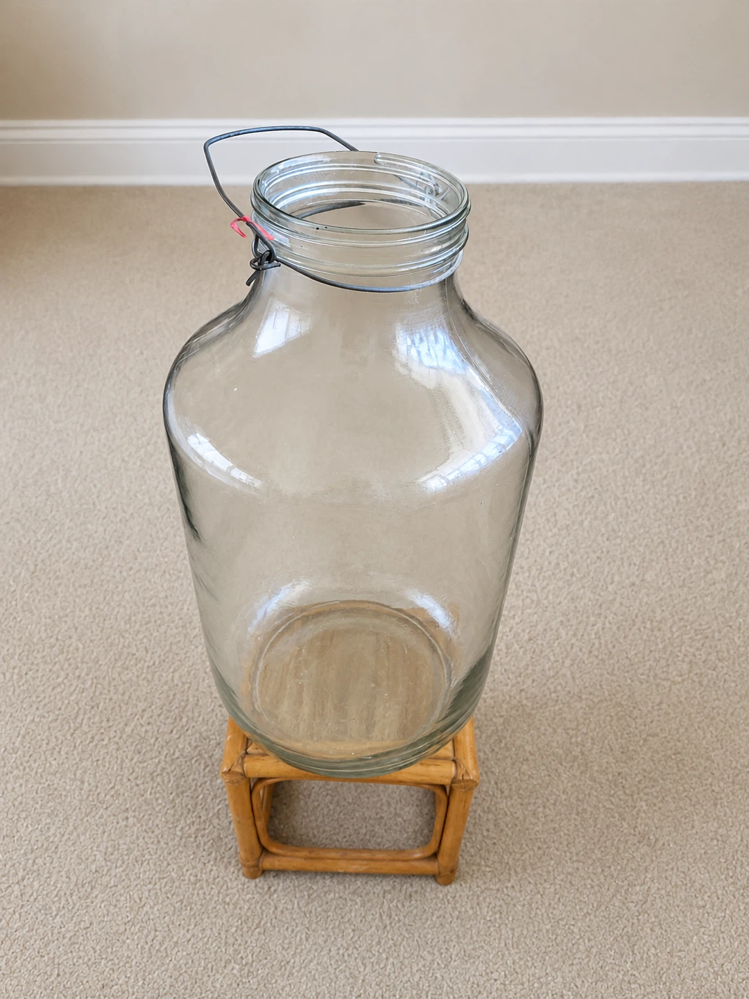 Large Glass Jug with Handle