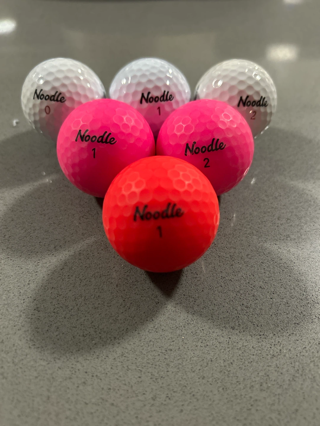 Noodle Golf Balls - Red, Pink, White - 6 Balls