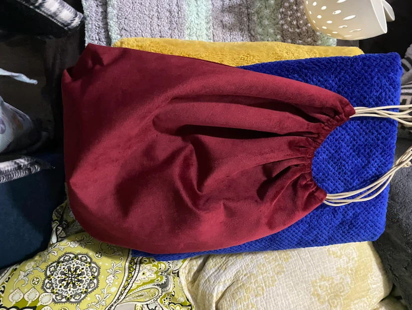 Maroon Drawstring Pouch