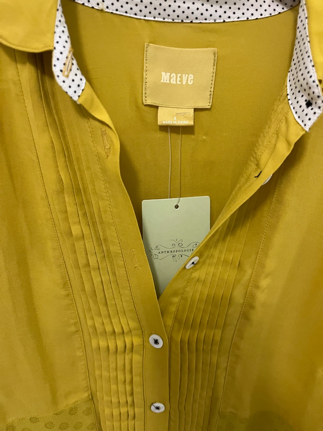 Maeve Yellow Pleated Blouse - photo 2