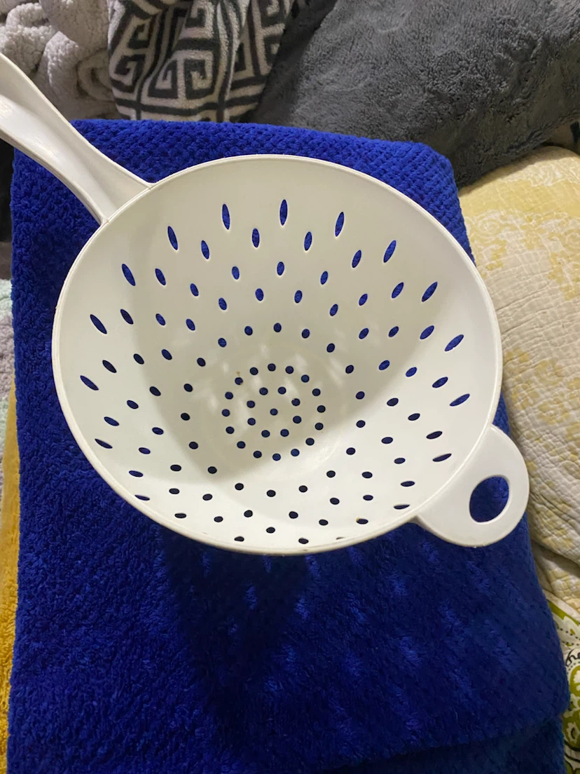 White Plastic Colander