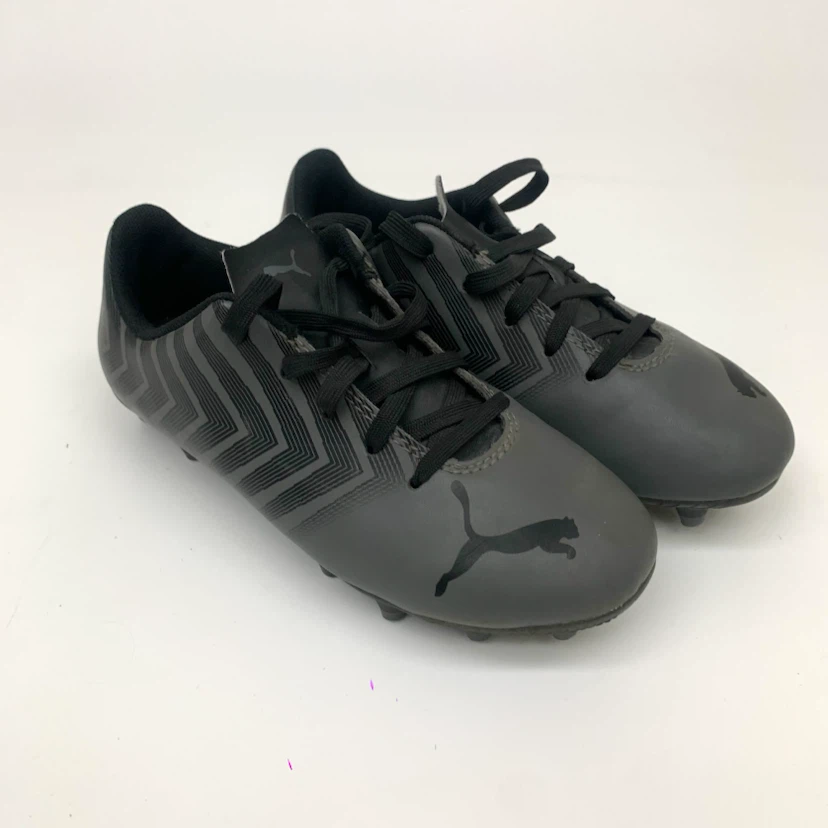 Youth Outdoor Soccer Cleats Football Boots US Size 13 Grey Black
