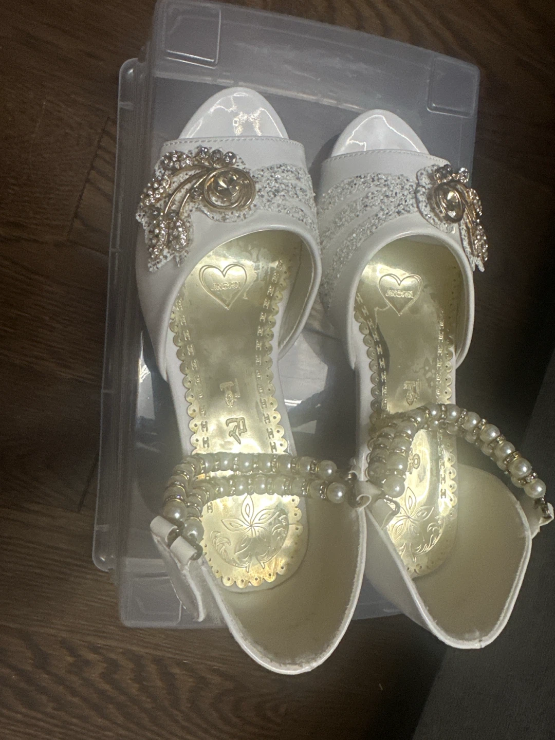 White Pearl Embellished Dress Shoes - photo 2