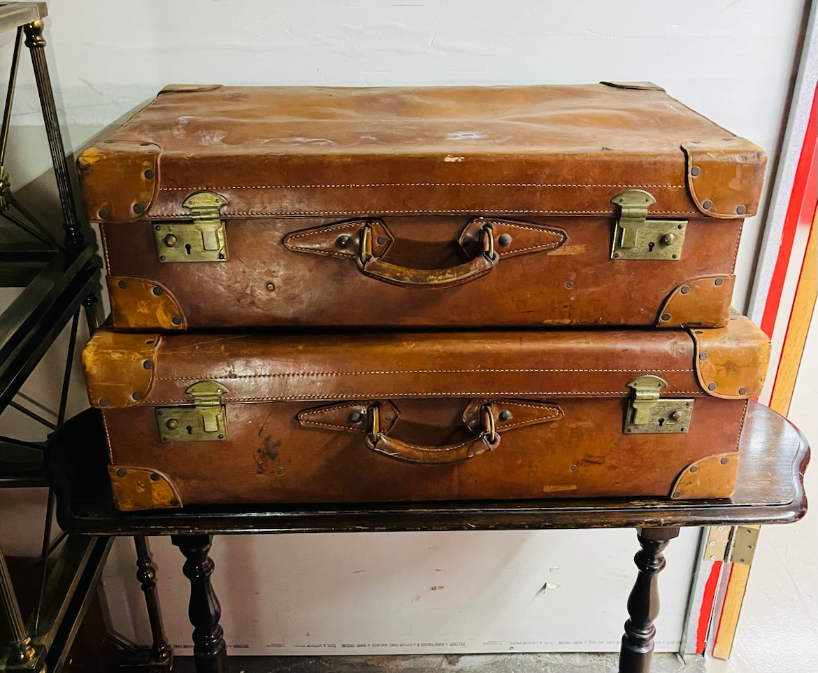 Vintage Leather Suitcase