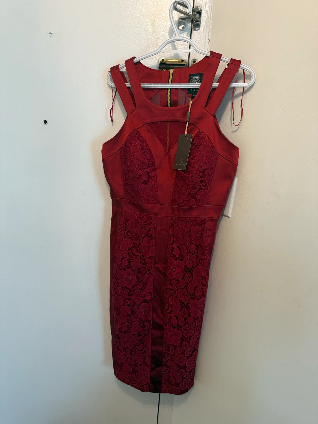 J.ING Red Lace Detail Cocktail Dress - photo 2