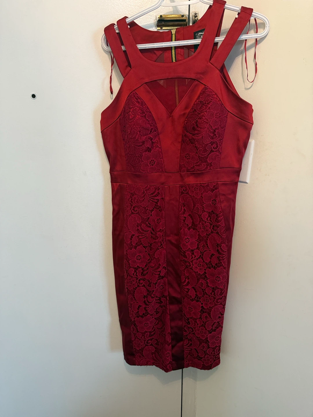 J.ING Red Lace Detail Cocktail Dress - photo 5
