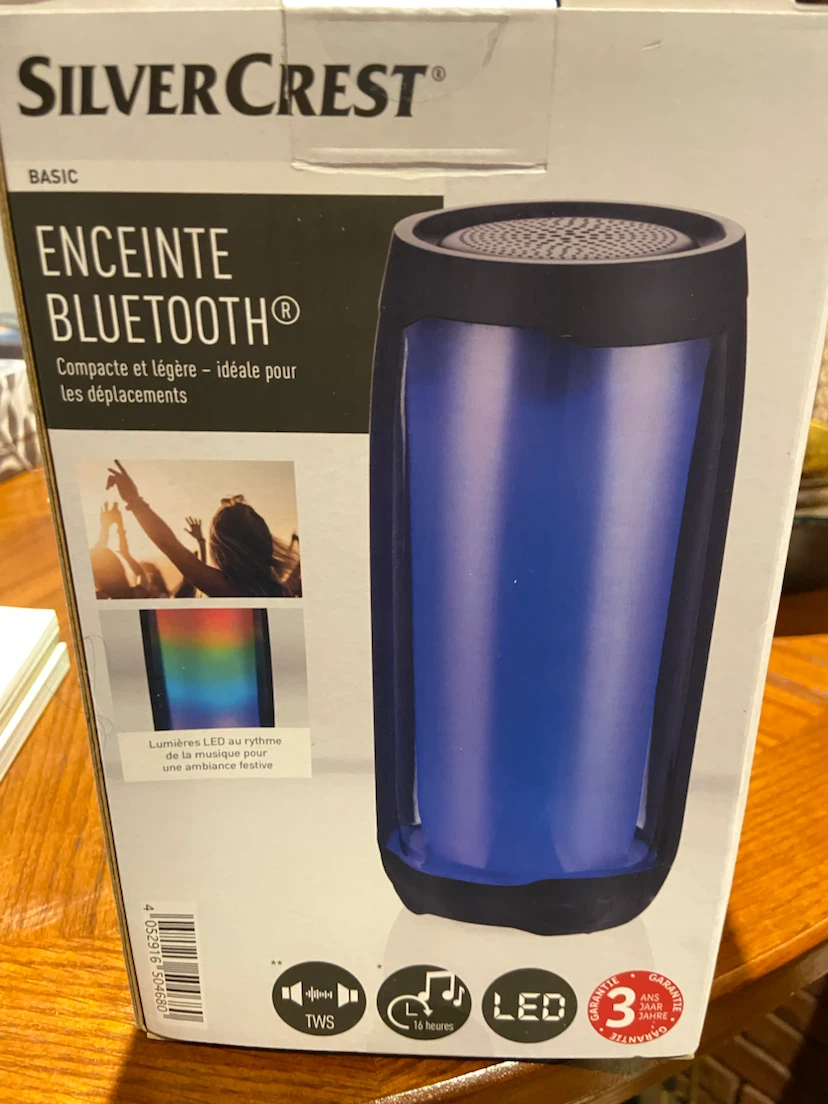 SilverCrest BASIC Bluetooth Speaker with LED Lights