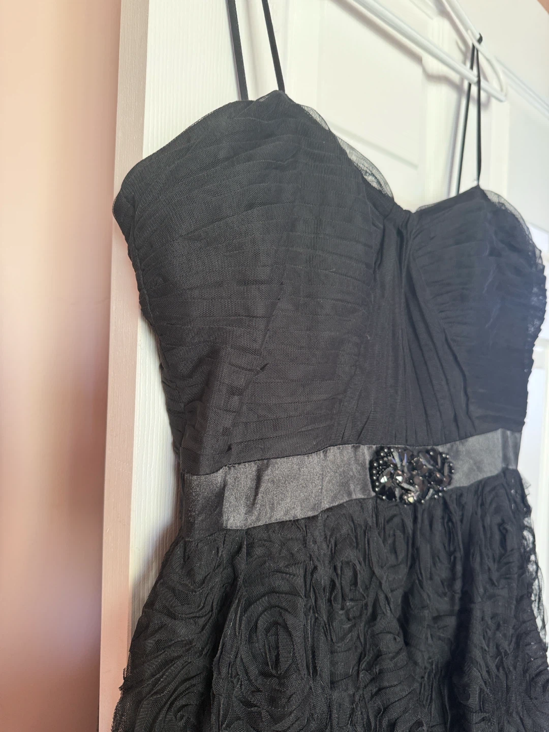 Black Embellished Strapless Gown - photo 2
