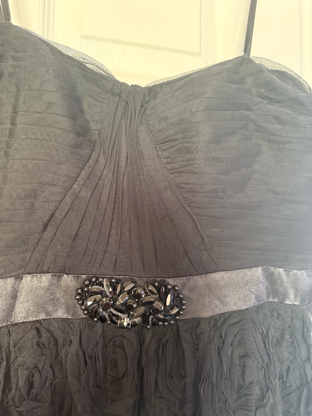 Black Embellished Strapless Gown - photo 3