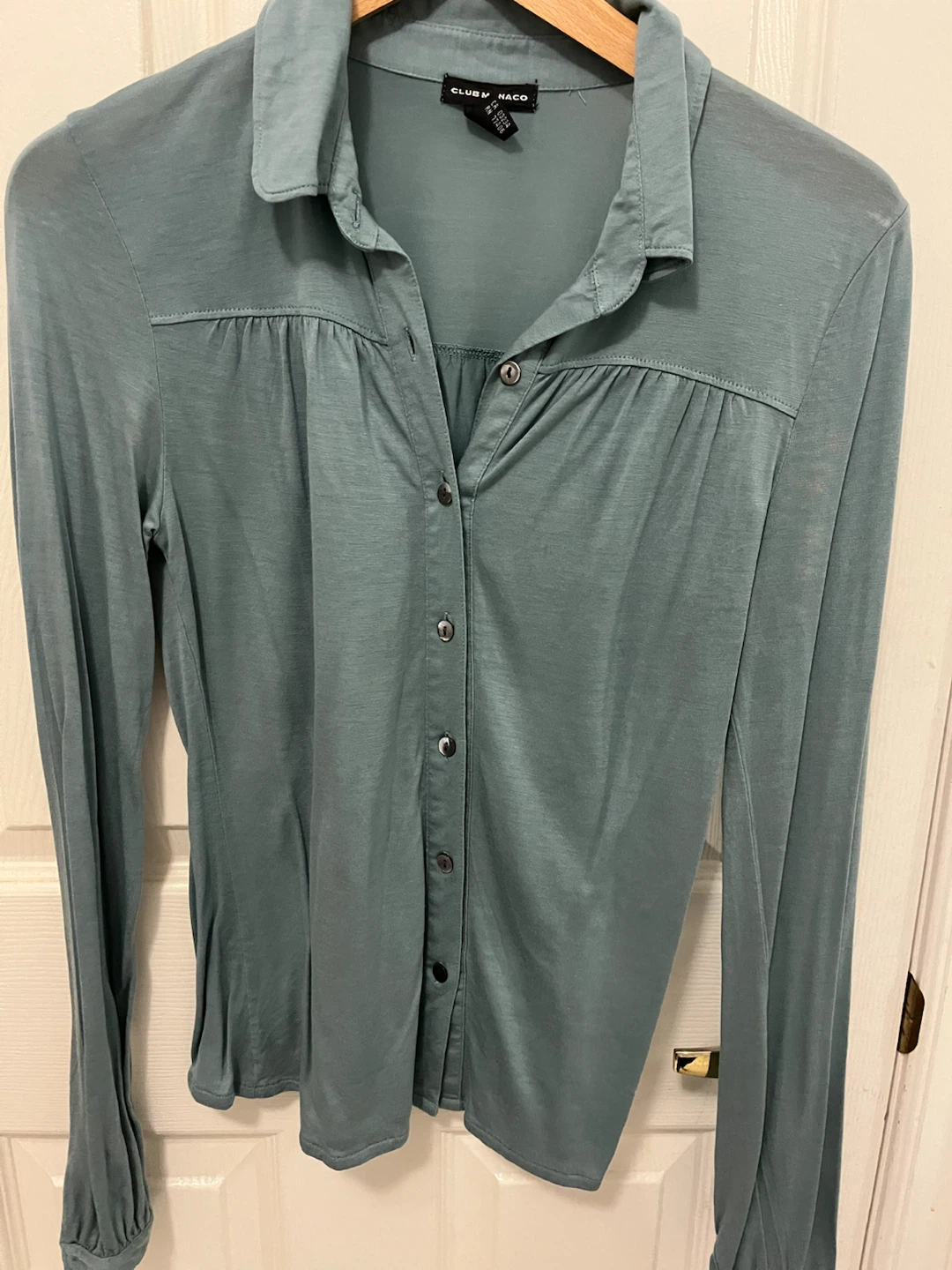 Club Monaco Blue Button-Up Shirt