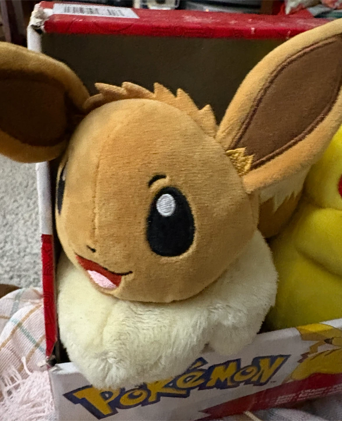 Pokemon 3-Pack Plush Set Eevee, Pikachu, Scorbunny - photo 3