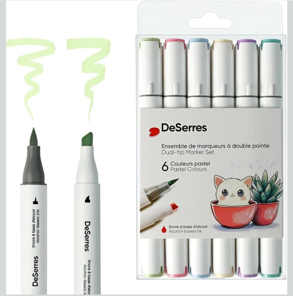 6 DeSerres Alcohol Markers, Dual Tip - Brush/Chisel - photo 2
