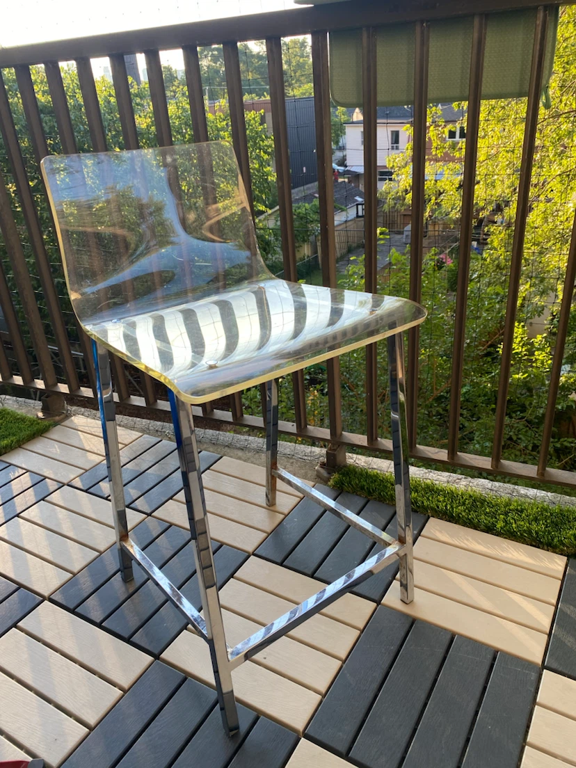 Clear bar stool