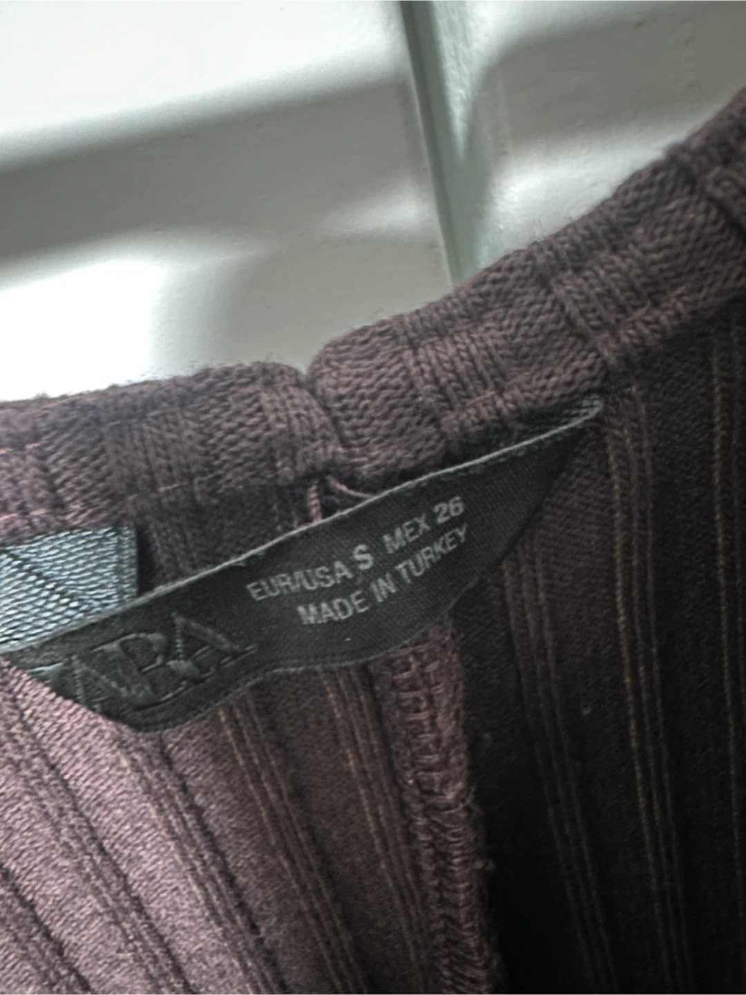 ZARA Brown Ribbed Poncho Top - photo 2