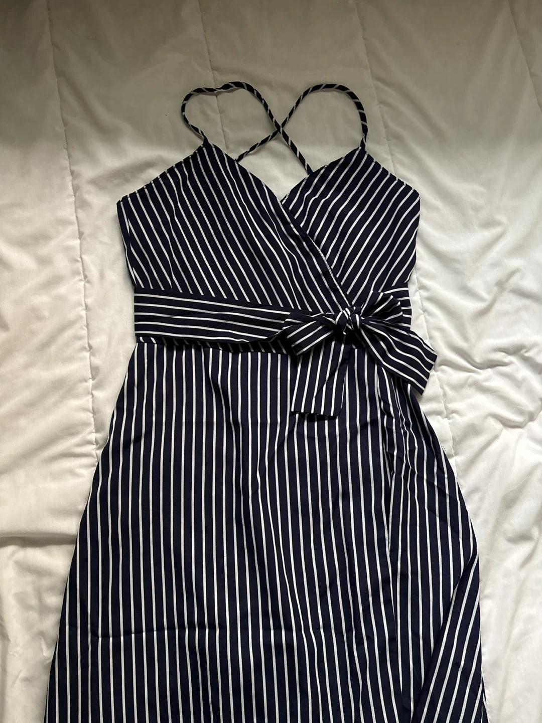 Striped Midi Bow Dress