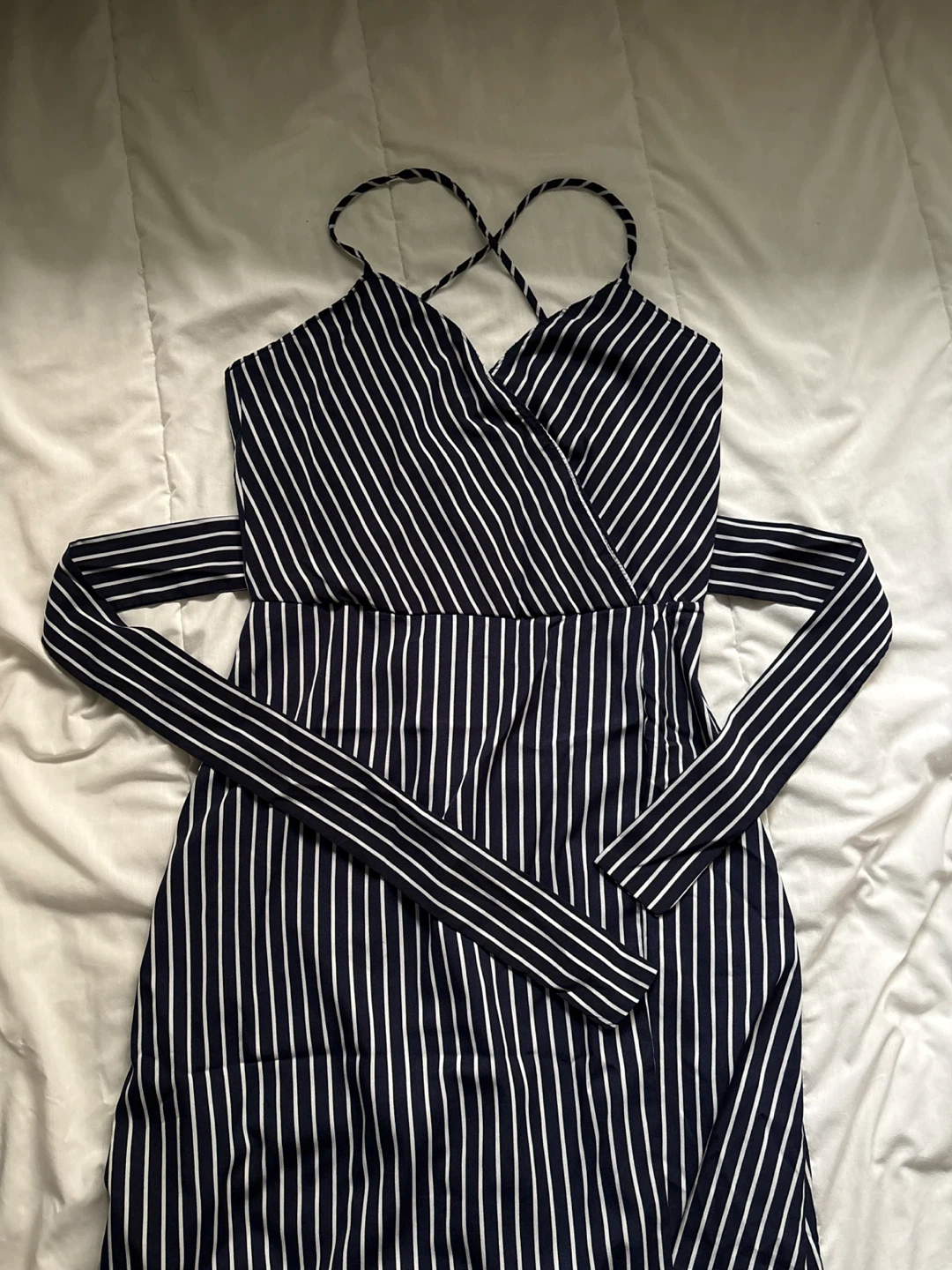 Striped Midi Bow Dress - photo 3