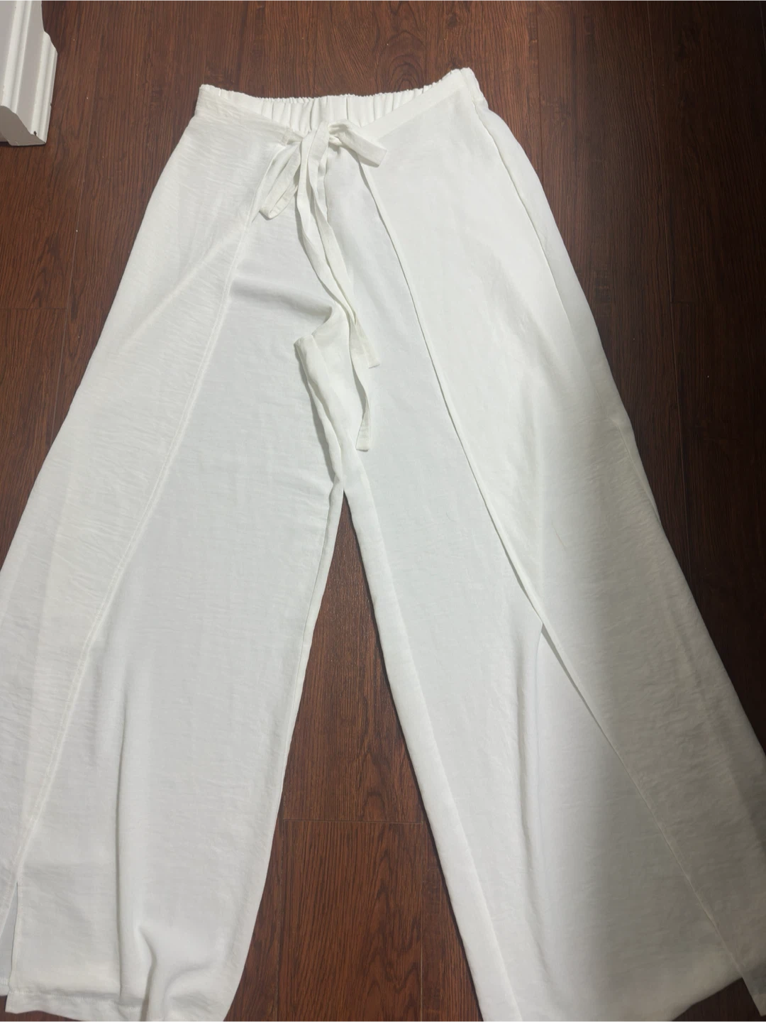 White Split Leg Pants - Zara