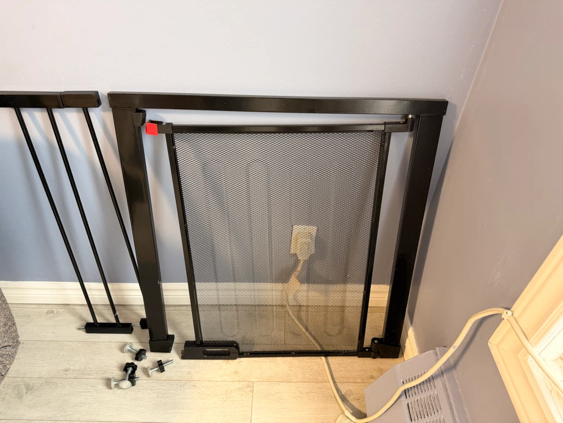 Black Metal Mesh Pet Gate - photo 3
