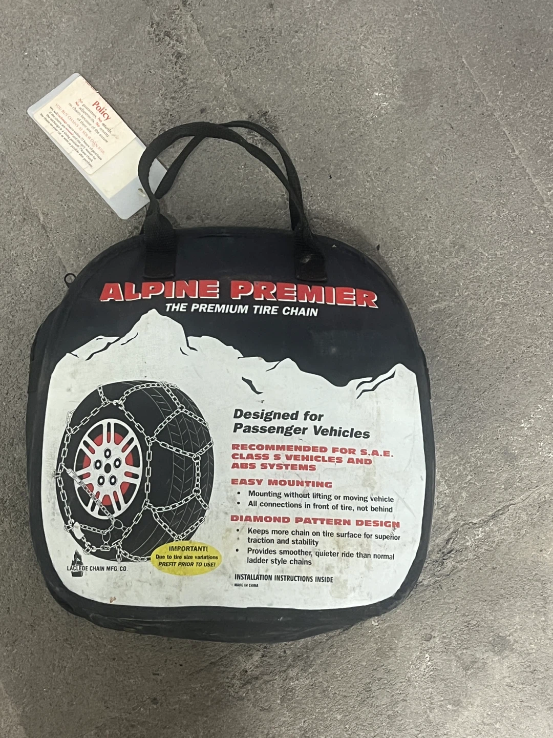 Alpine Premier Passenger Vehicle Tire Chains