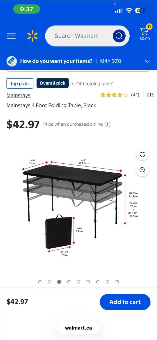 4ft folding table - used condition - photo 5