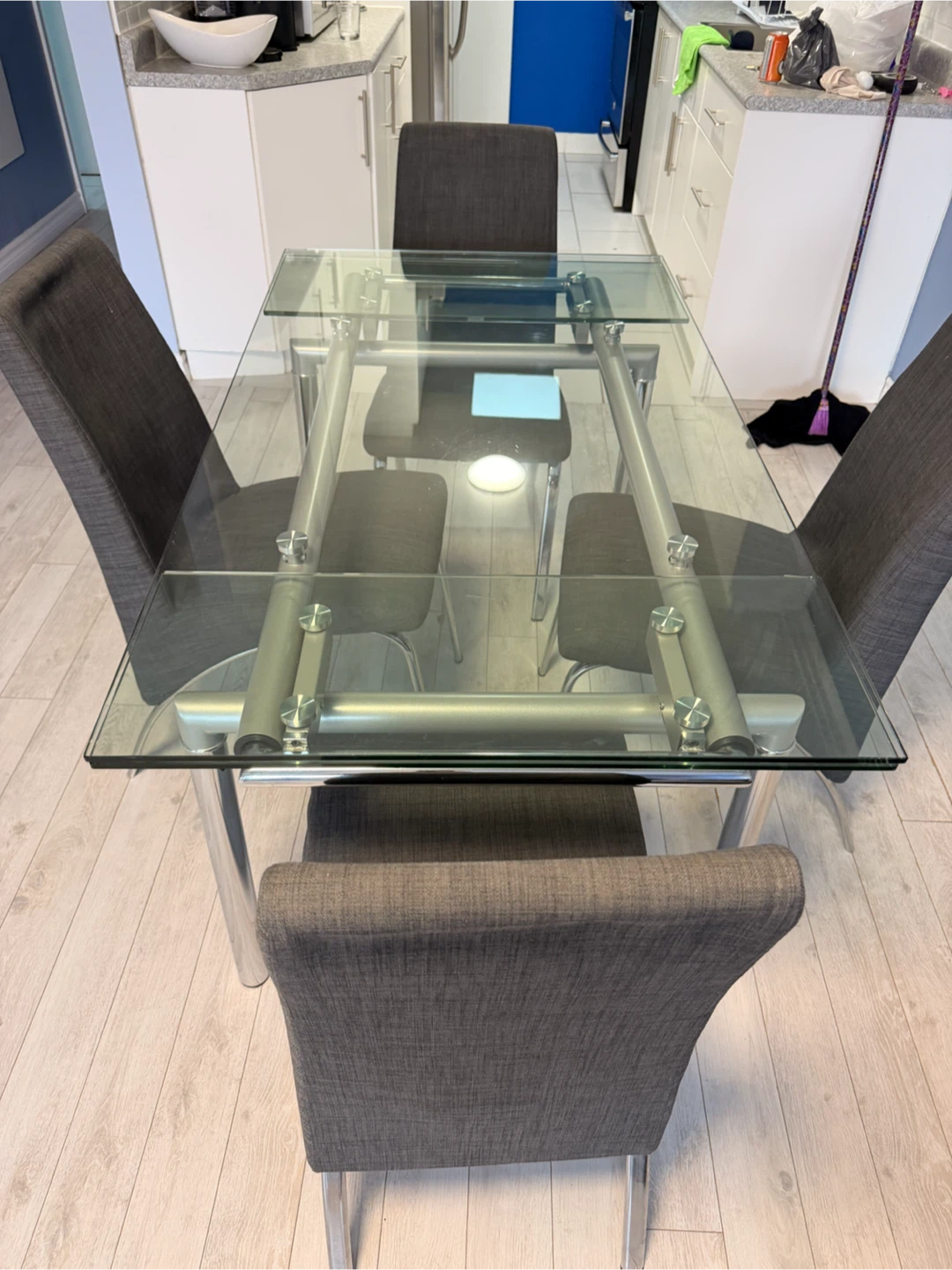 Glass Dining Table and 4 Chairs - photo 2