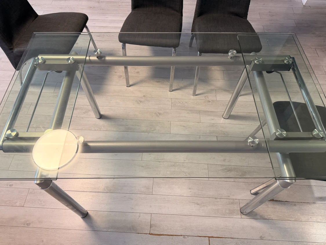 Glass Dining Table and 4 Chairs - photo 3
