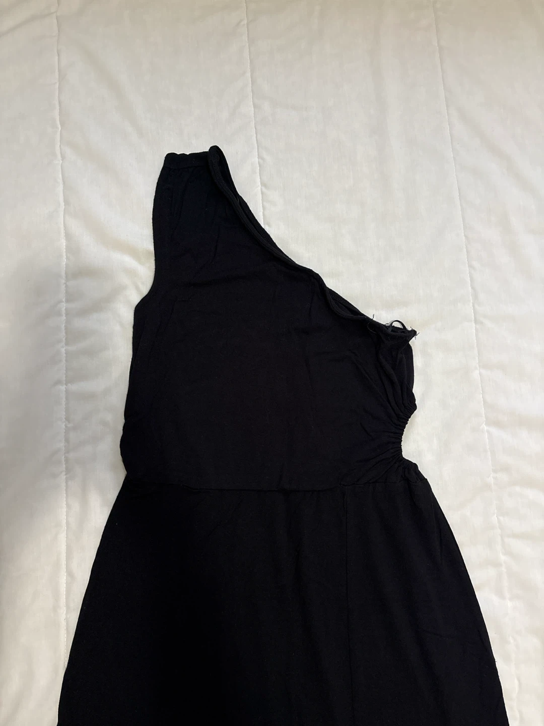 Asymmetrical One-Shoulder Midi Dress