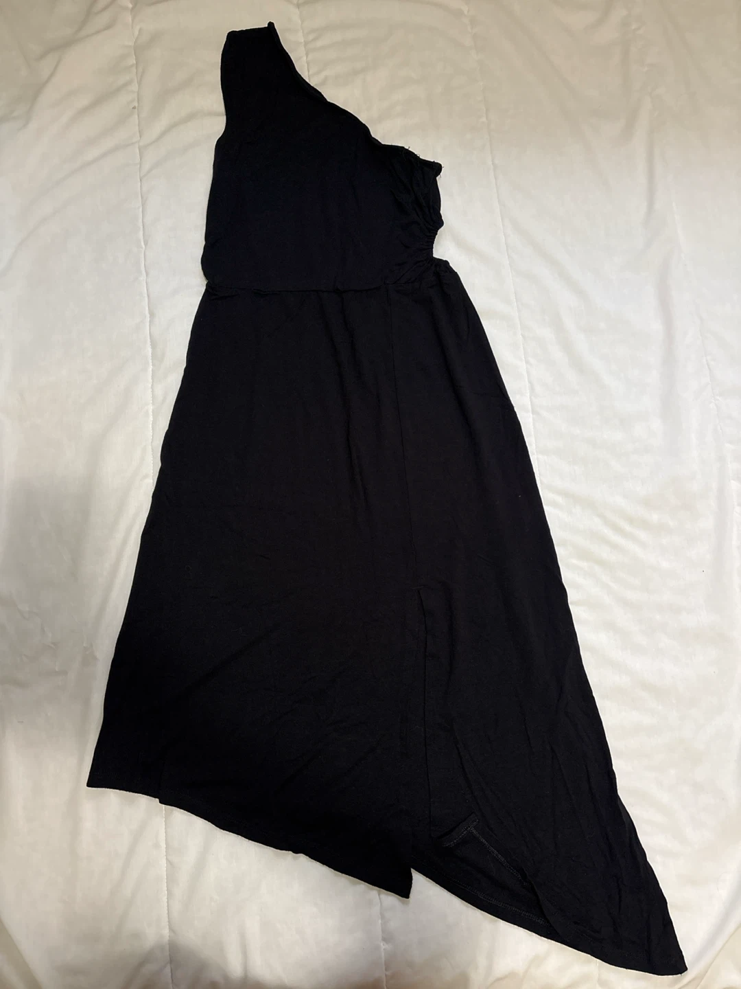 Asymmetrical One-Shoulder Midi Dress - photo 2