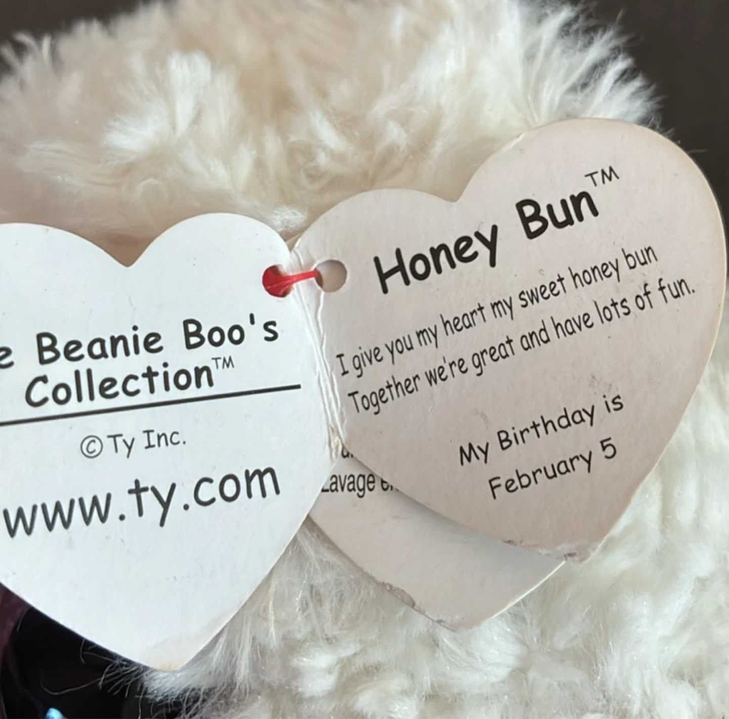 New w tags Ty Beanie Boo's Honey Bun Plush Toy - photo 5