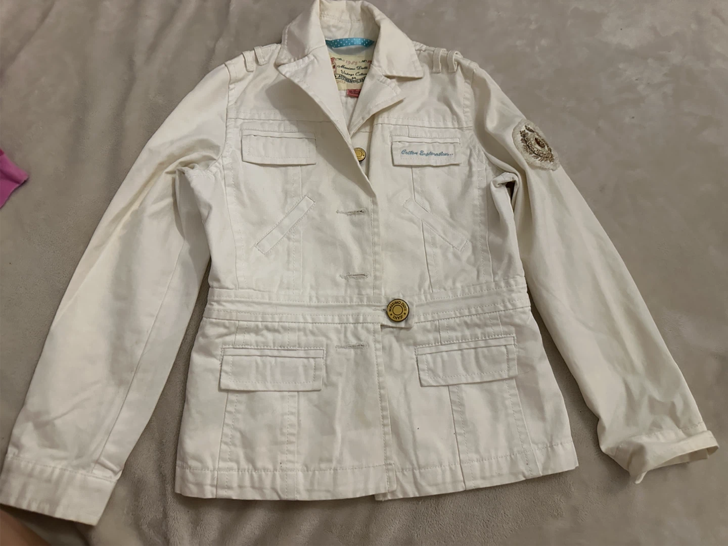 Massimo Dutti White Jacket Size M