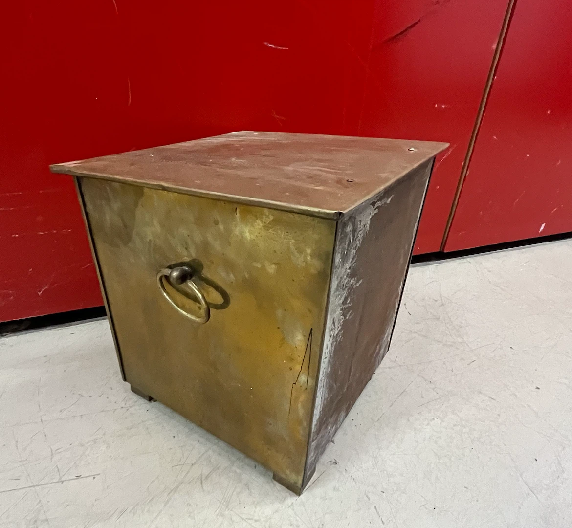 Vintage Brass Fire Wood Box - photo 4