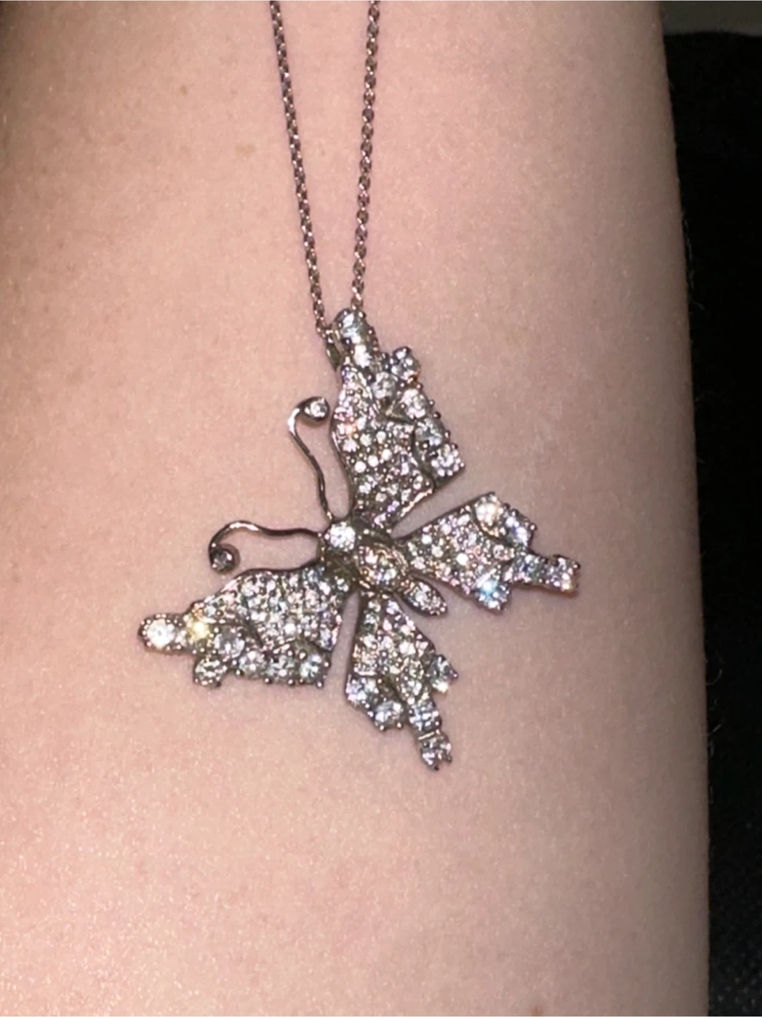 Sterling Silver Butterfly Pendant & Chain