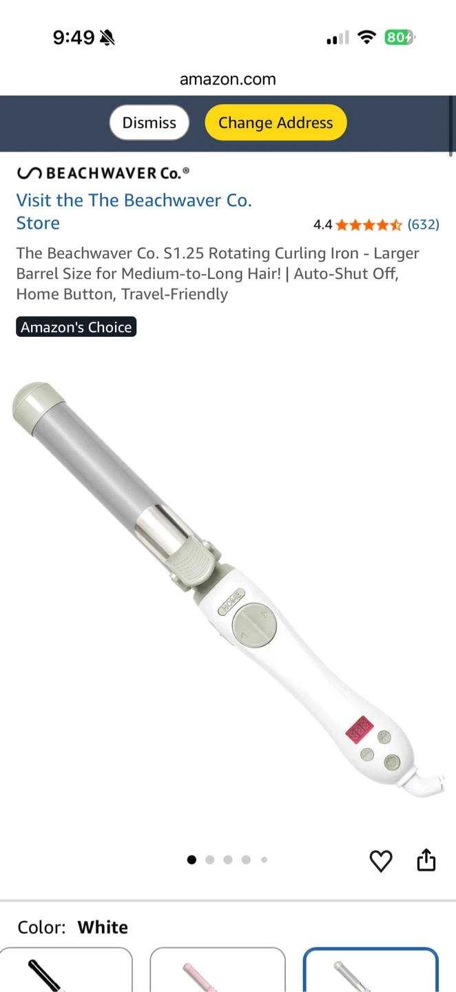 Beachwaver Co. S1  Rotating Curling Iron - White