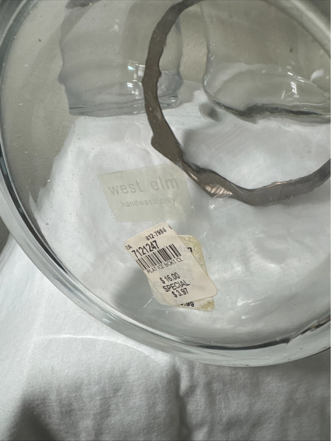 Vintage West Elm Set of 4 Glass Tumblers with Silver Rim - photo 4