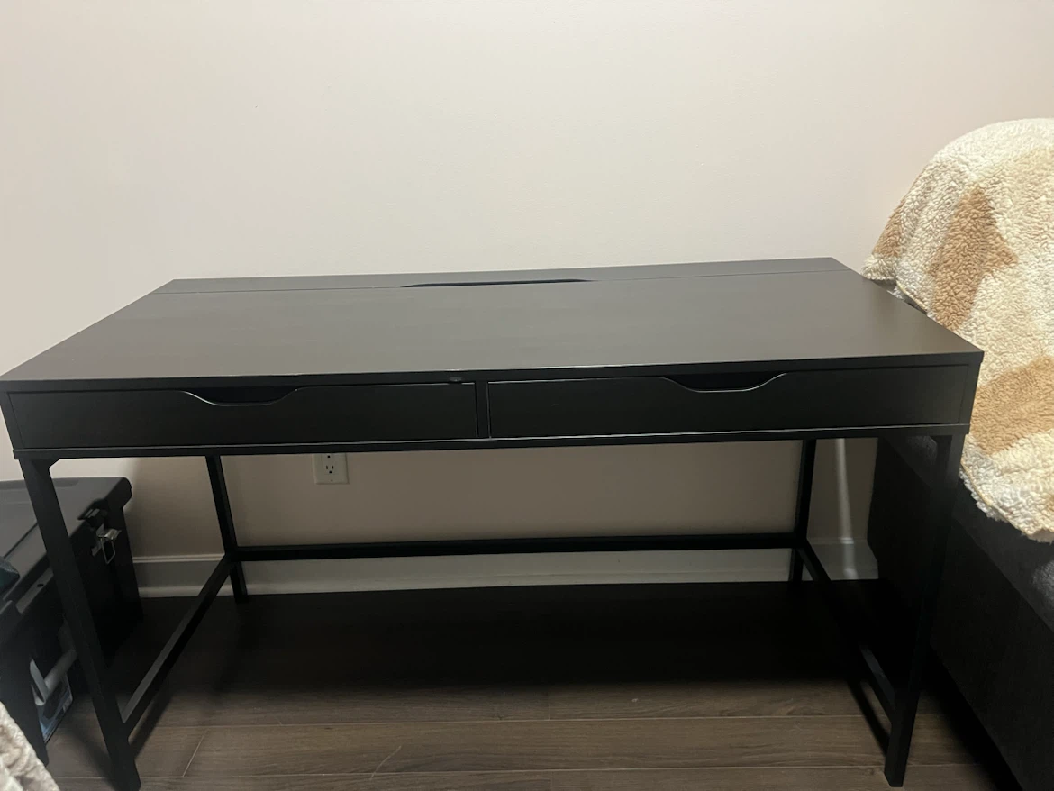 Black Desk with Two Drawers - photo 2