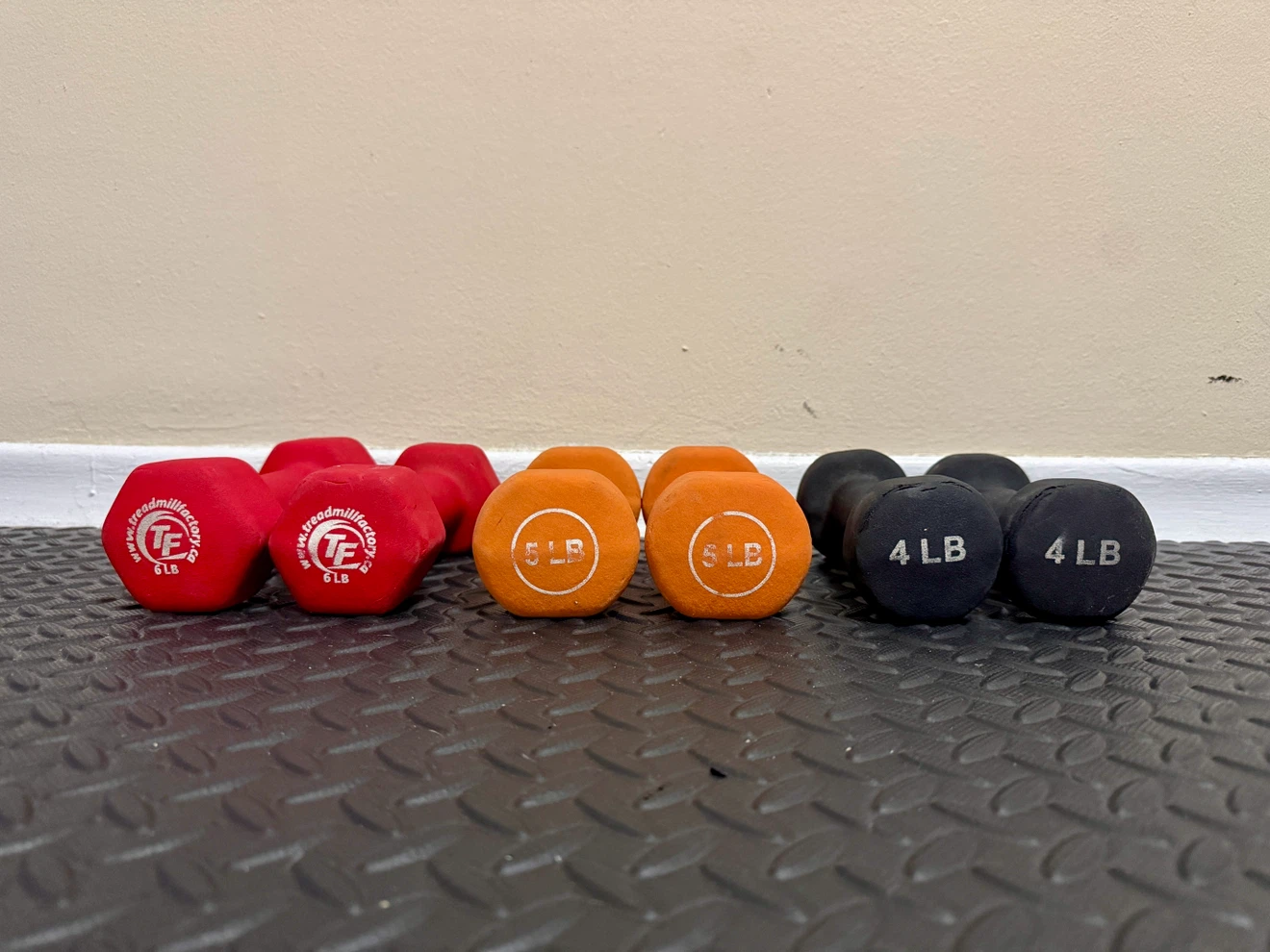 Treadmill Factory Dumbbell Set - 6lb, 5lb, 4lb, 3lb, 2lb