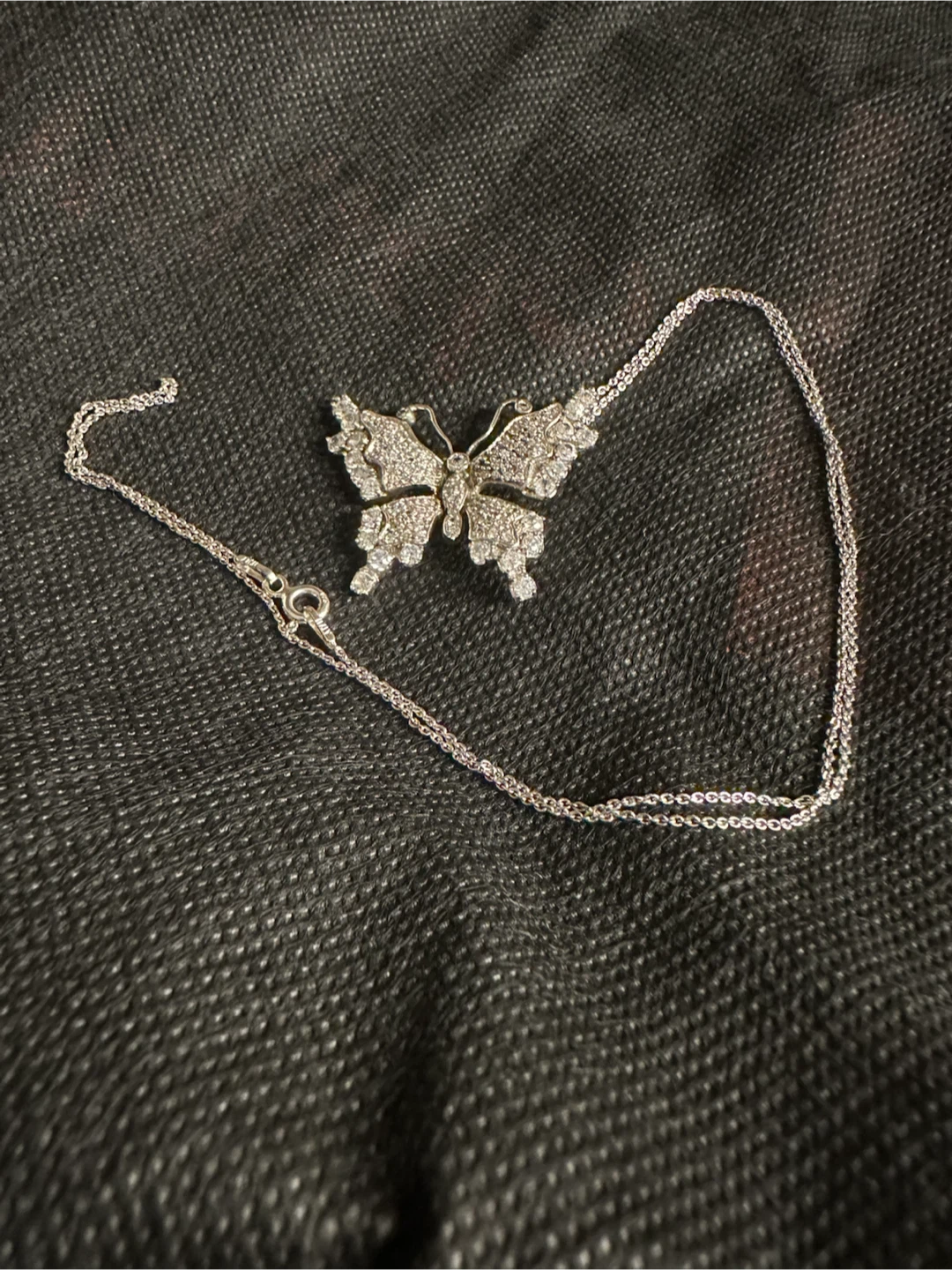 Sterling Silver Butterfly Pendant & Chain - photo 2