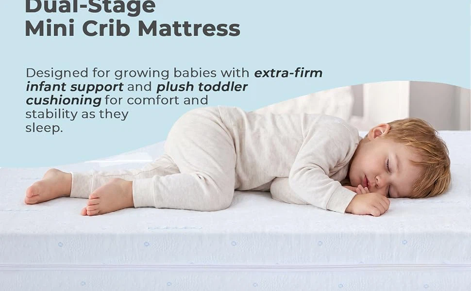 🔥Cooling Gel Memory Foam Mini Crib Mattress (38" × 24" × 4")