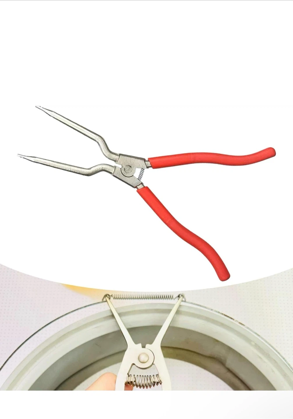 Long Needle Nose Pliers with Red Handles - photo 3