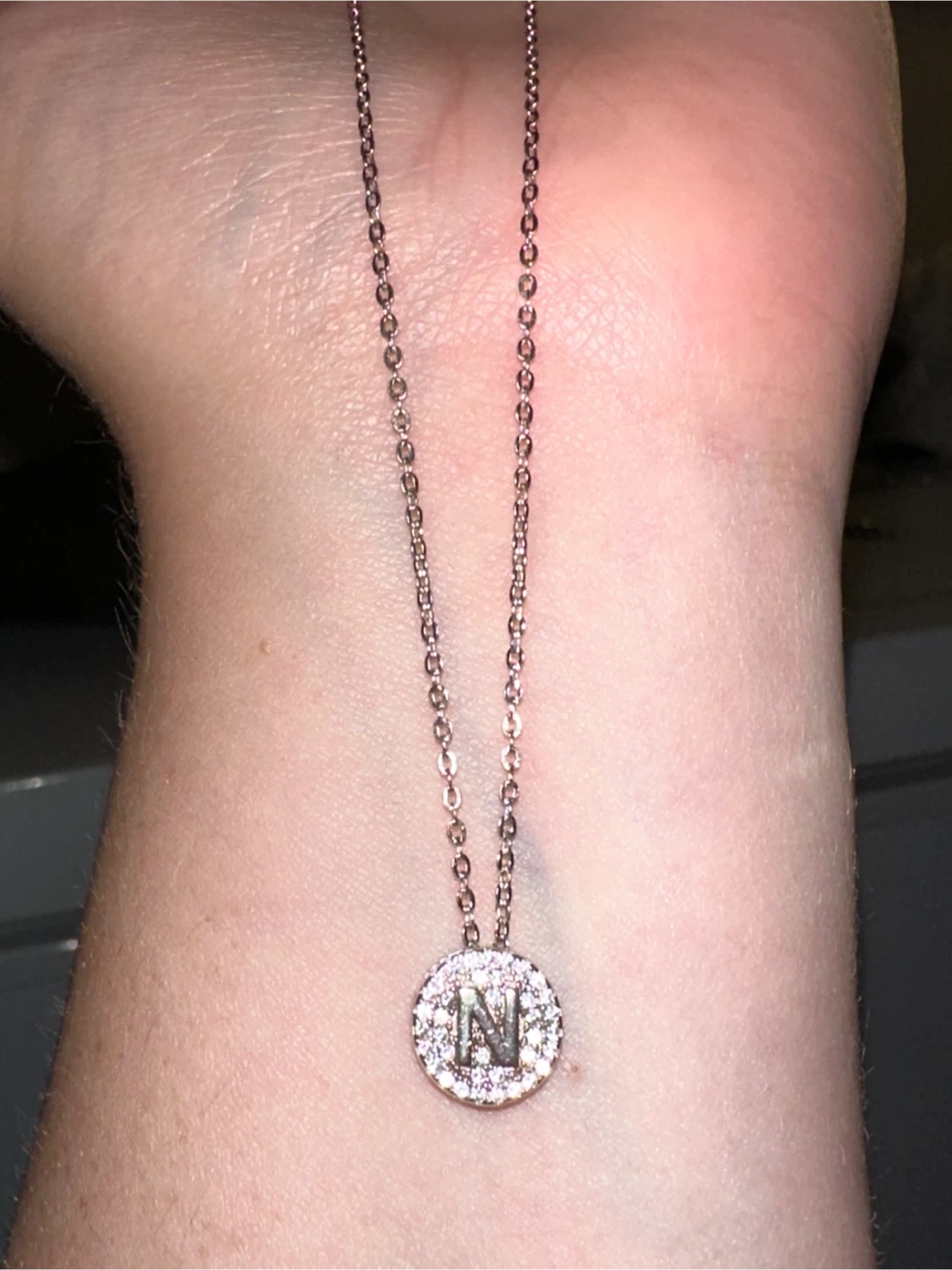 Sterling Silver “N” Initial Necklace