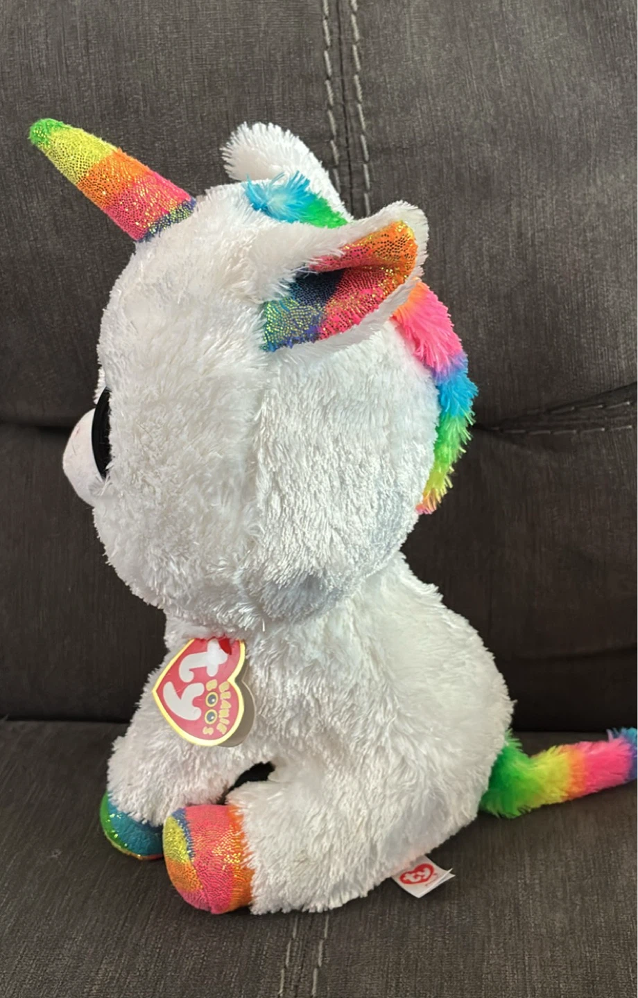 New w tags Med 9” Ty Beanie Boos Pixy the Unicorn Plush Toy - photo 2