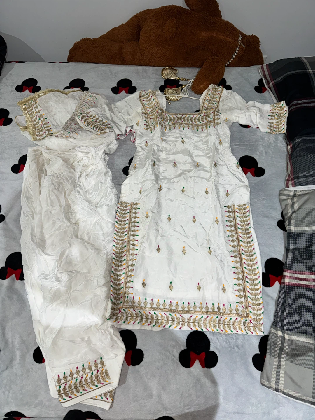 White Embroidered Salwar Kameez Set