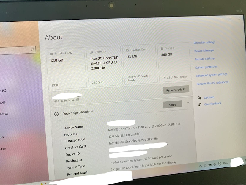 HP EliteBook G1 840 Laptop - photo 4