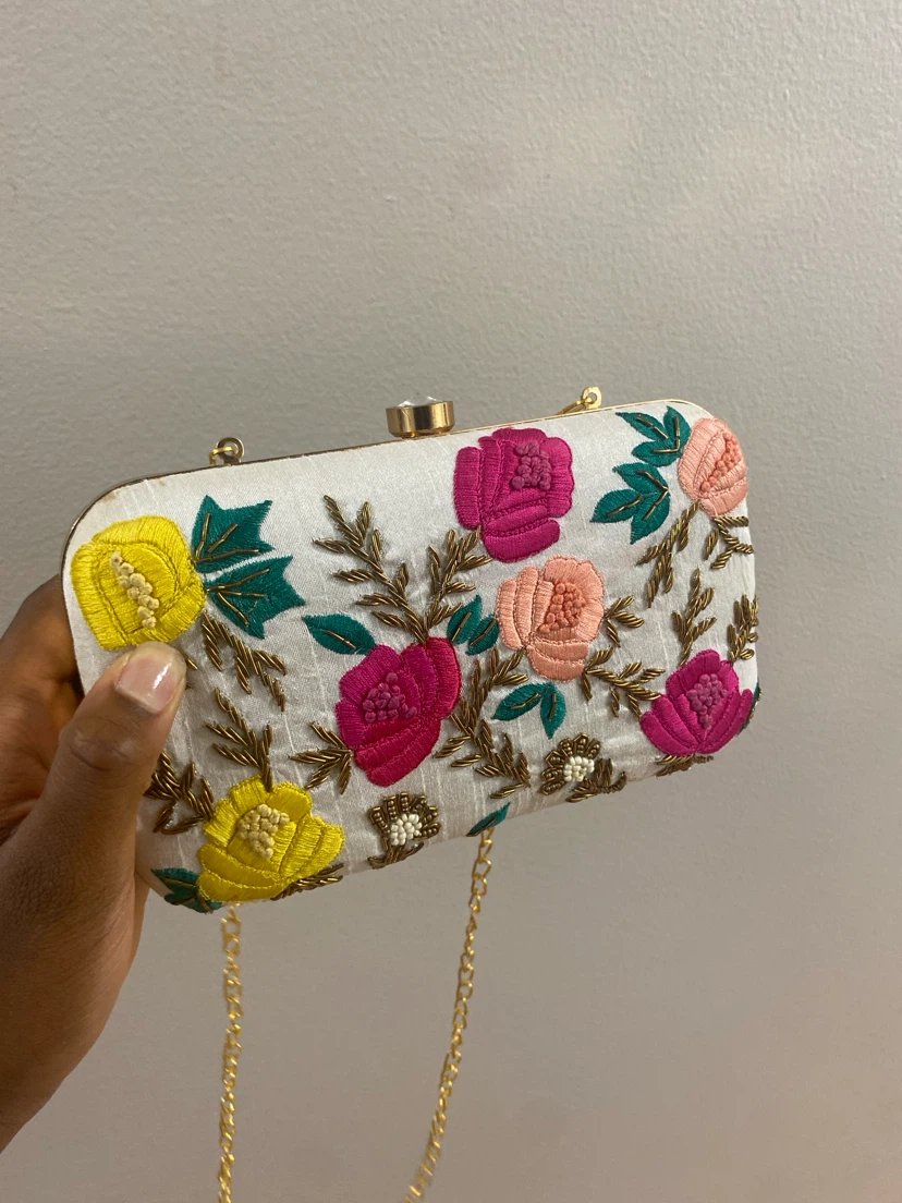 Embroidered Clutch Bag