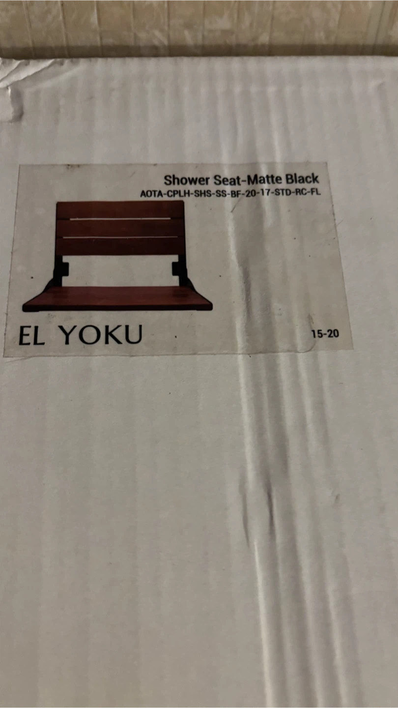 EL YOKU Shower Seat - Matte Black