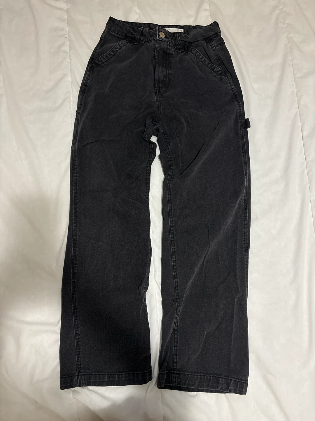Black Wide Leg Skater Jeans